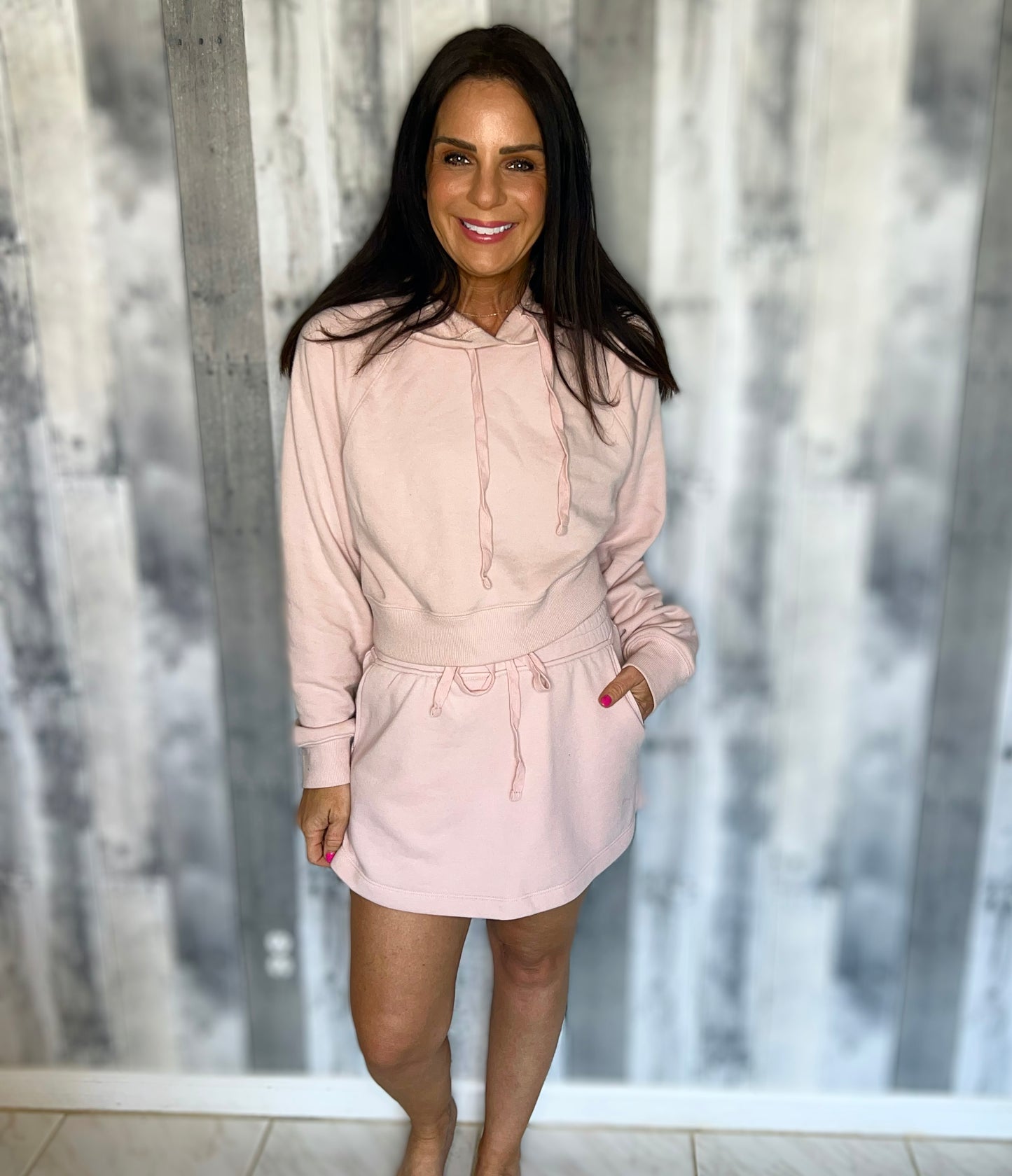 What's the Name of the Game Skort in Baby Pink