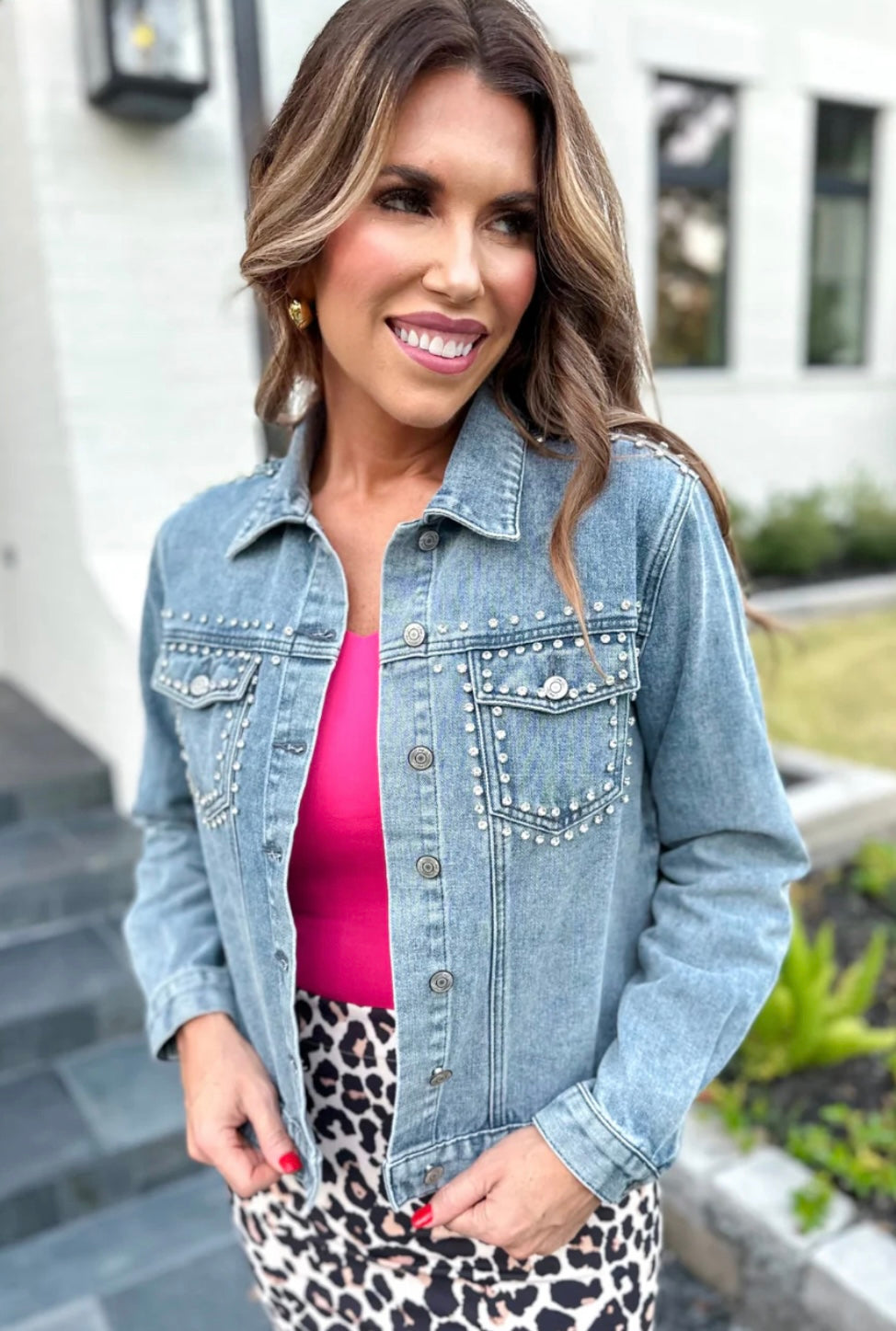 Stevie Rhinestone Denim Jacket