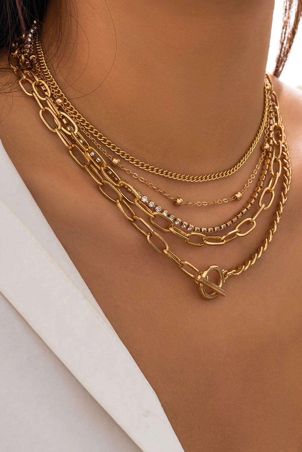 5 Piece Layer Necklace Set - 2 colors