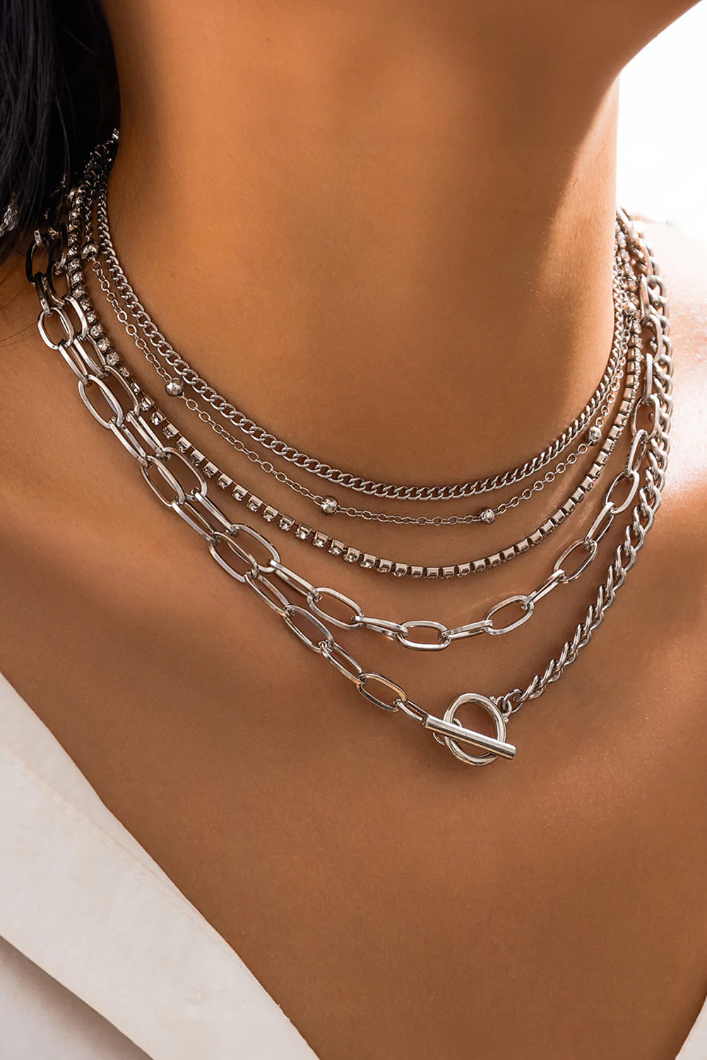 5 Piece Layer Necklace Set - 2 colors