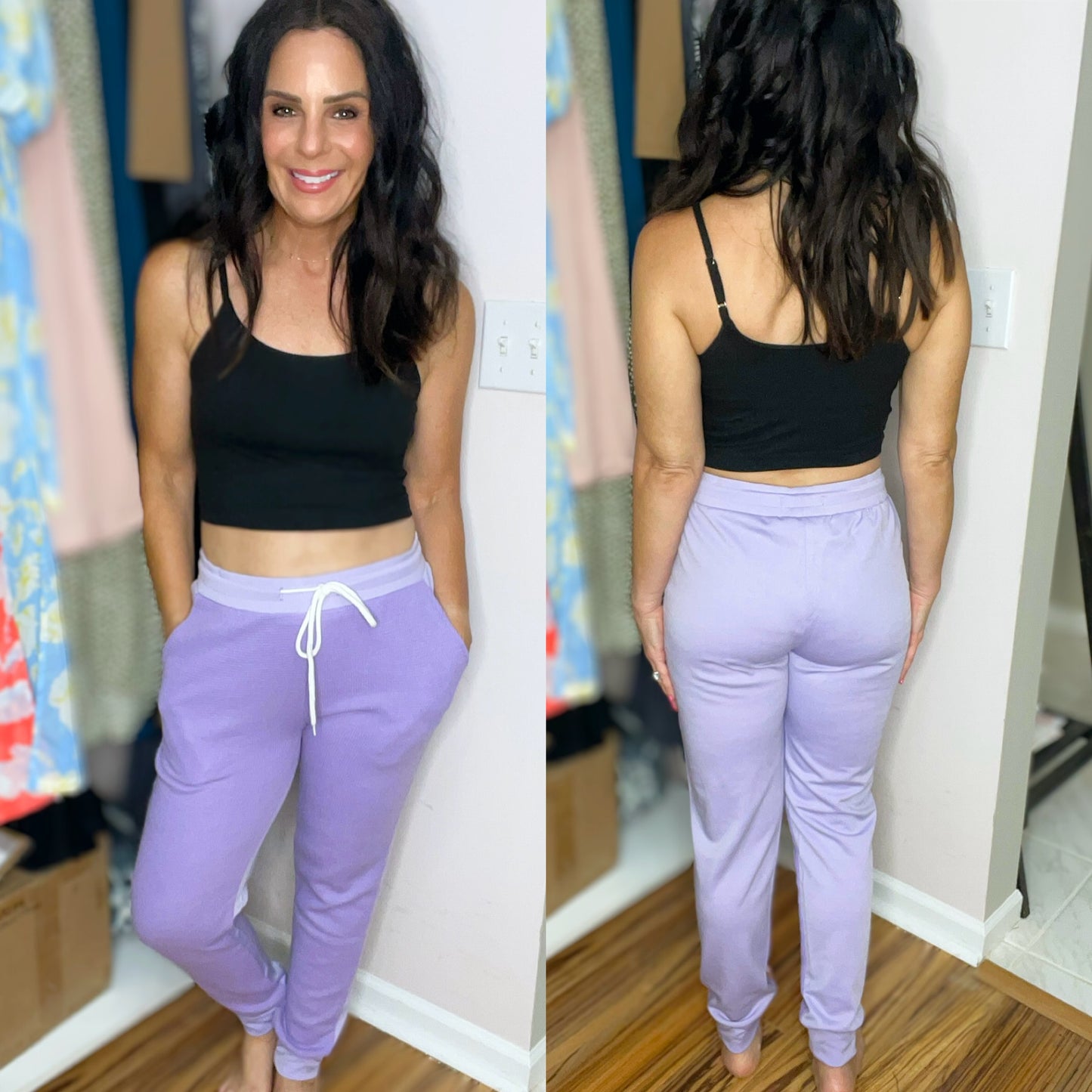 Tommy Two-Tone Waffle Front Joggers - 4 colors