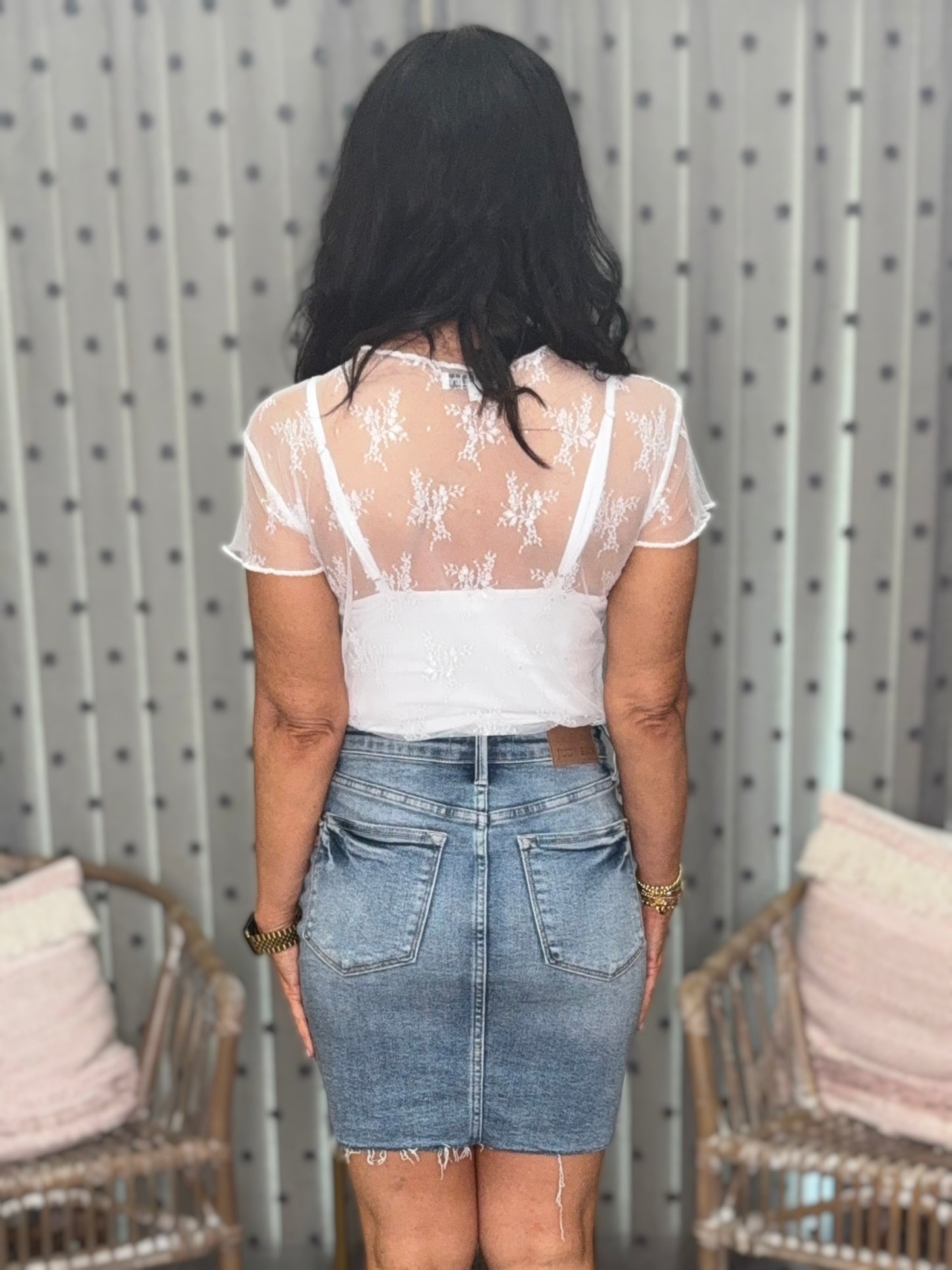 Allie Short Sleeve Lace Top - 5 colors