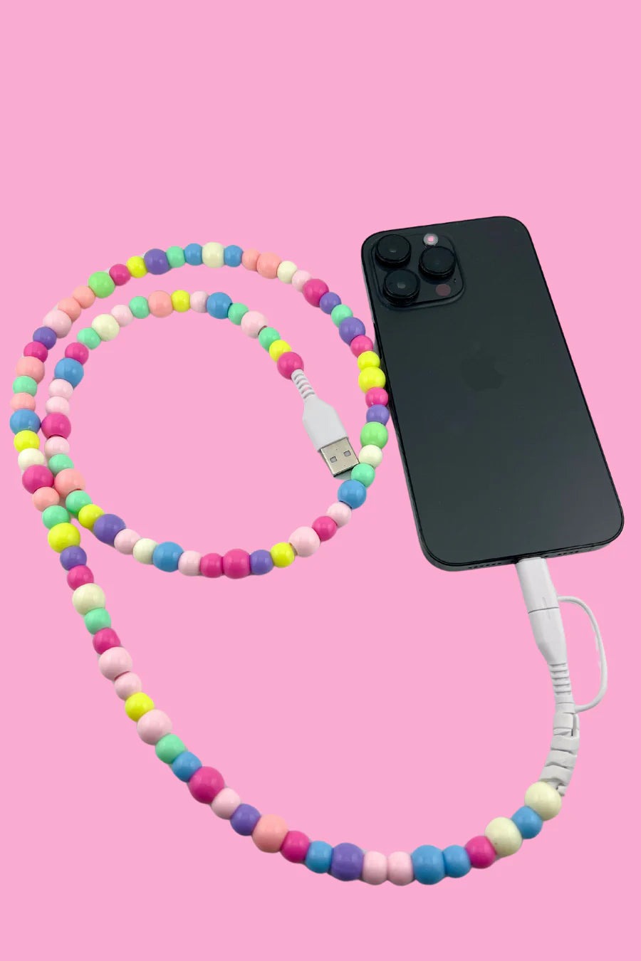 2-in-1 Beaded USB Charger - 11 colors