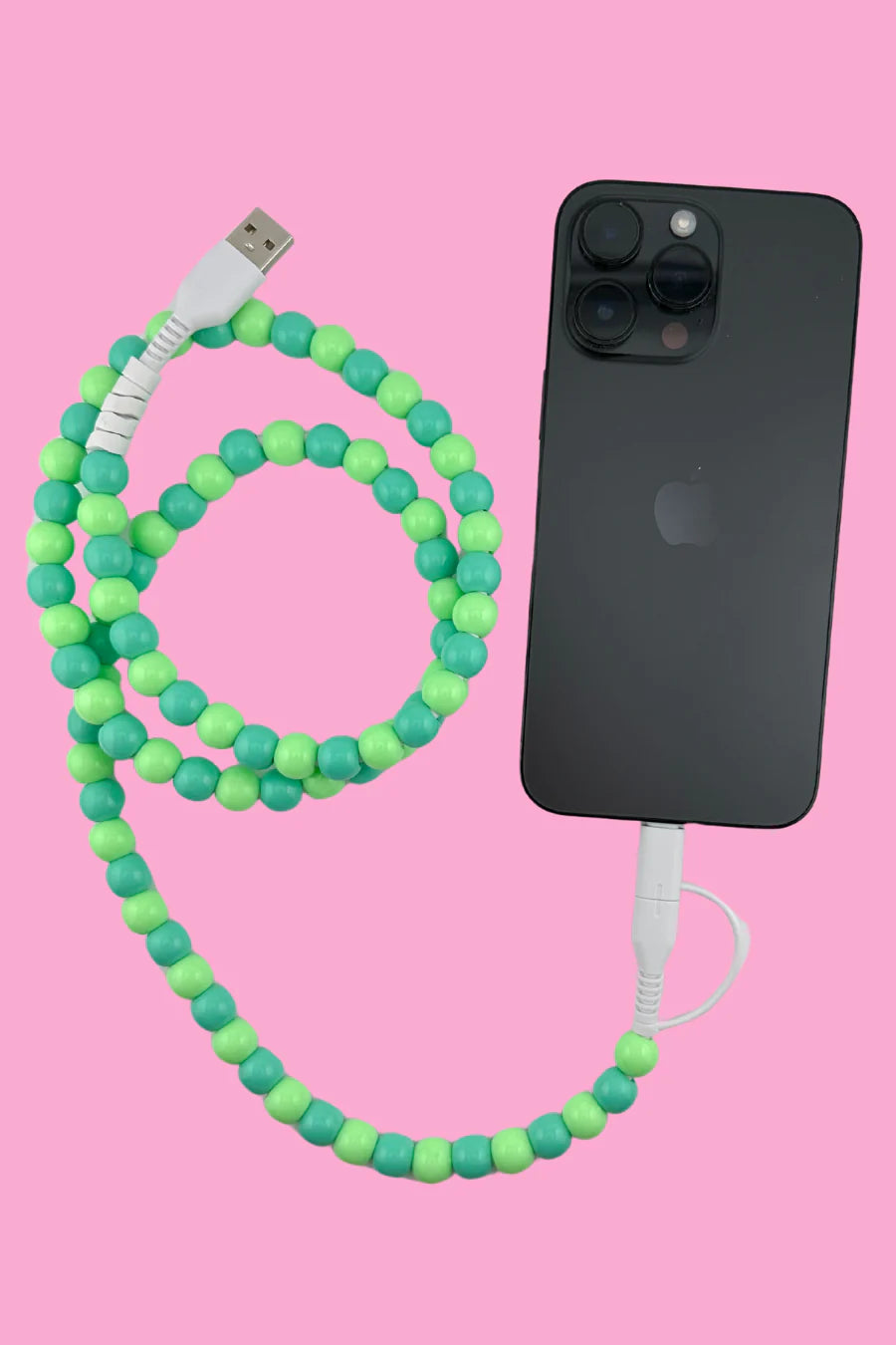 2-in-1 Beaded USB Charger - 11 colors