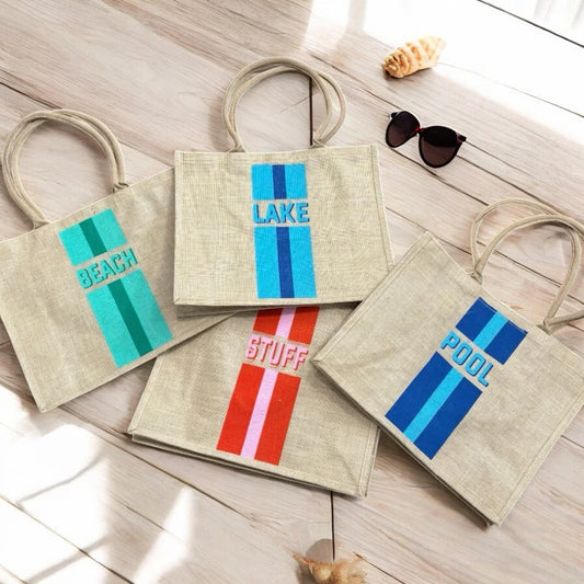 Summer Breeze Jute Tote - 4 options