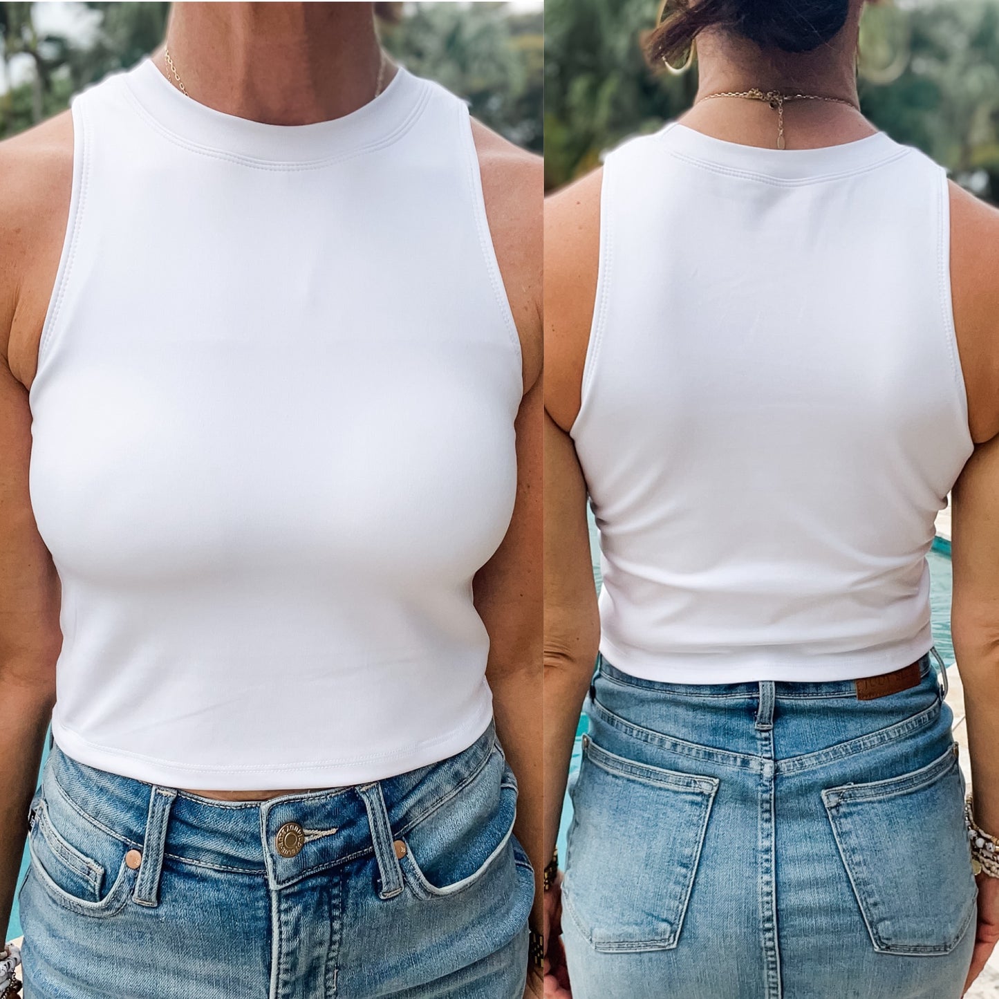 Yesterday's Crop Tank in White