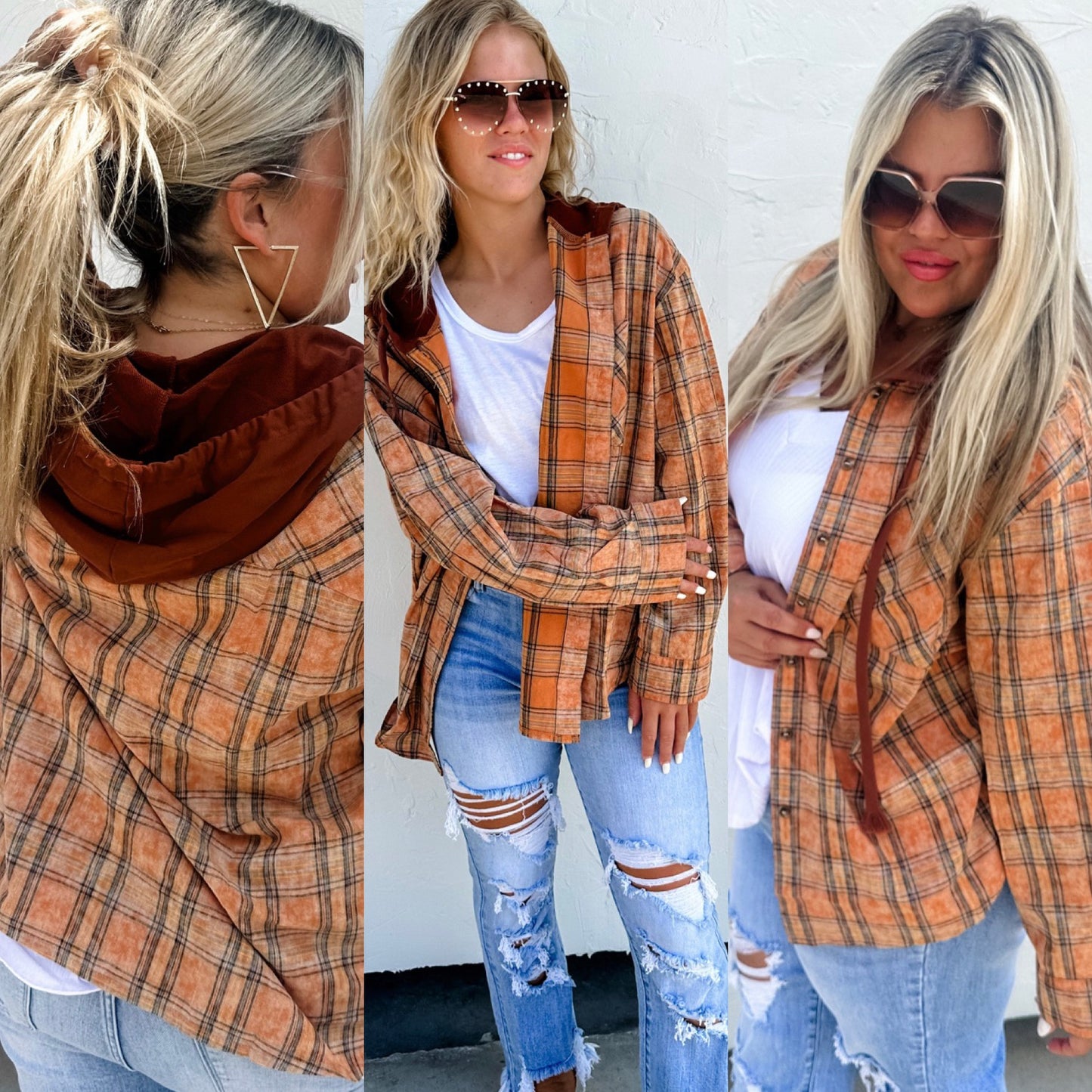 Vivi Plaid Hoodie Top