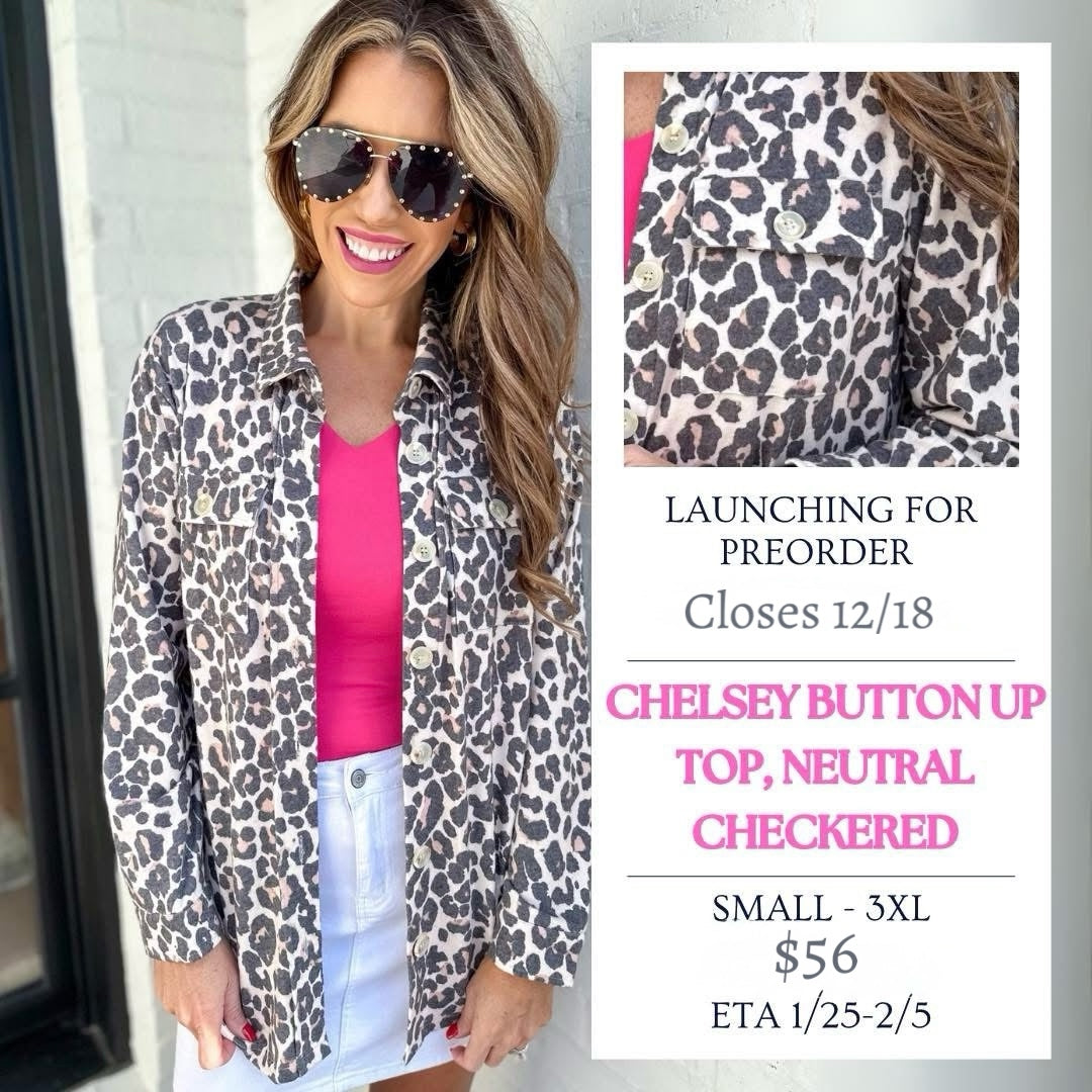 Chelsey Button Up Top - 2 patterns