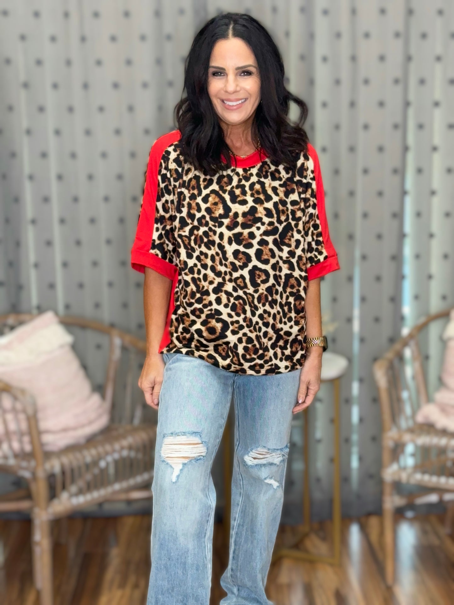 FIERCE & FLIRTY CHEETAH TOP
