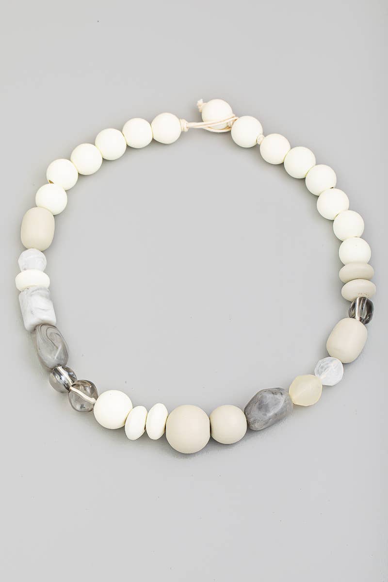 Bulky Ball Bead Necklace - 4 colors