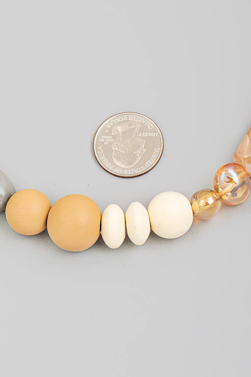 Bulky Ball Bead Necklace - 4 colors