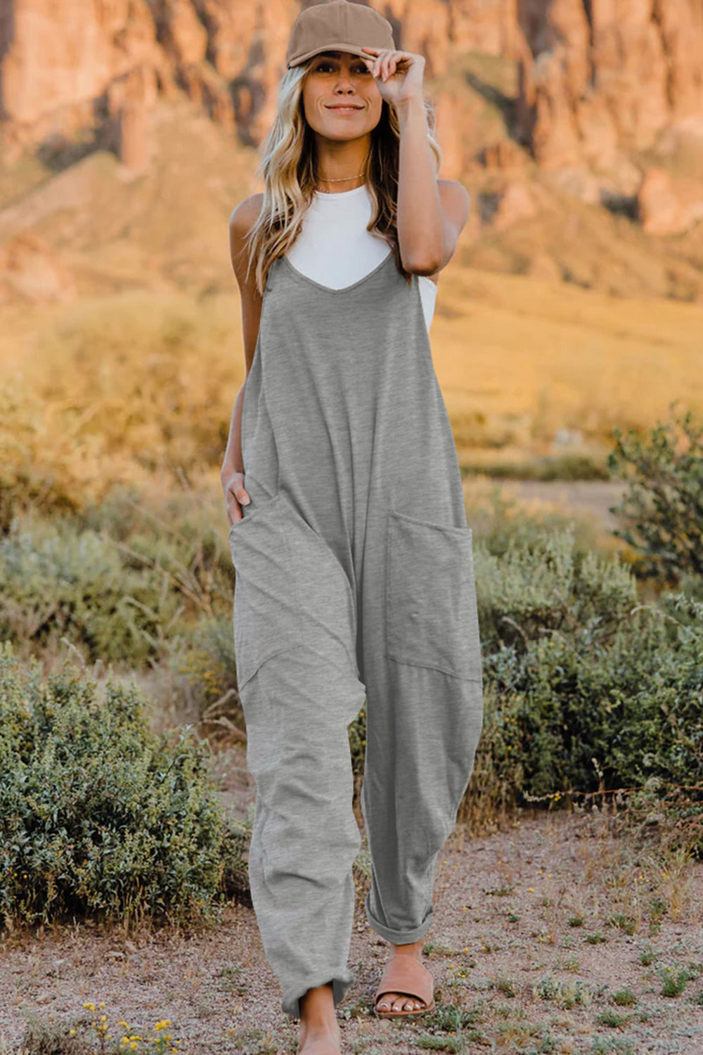 Kelsey V-Neck Sleeveless Jumpsuit