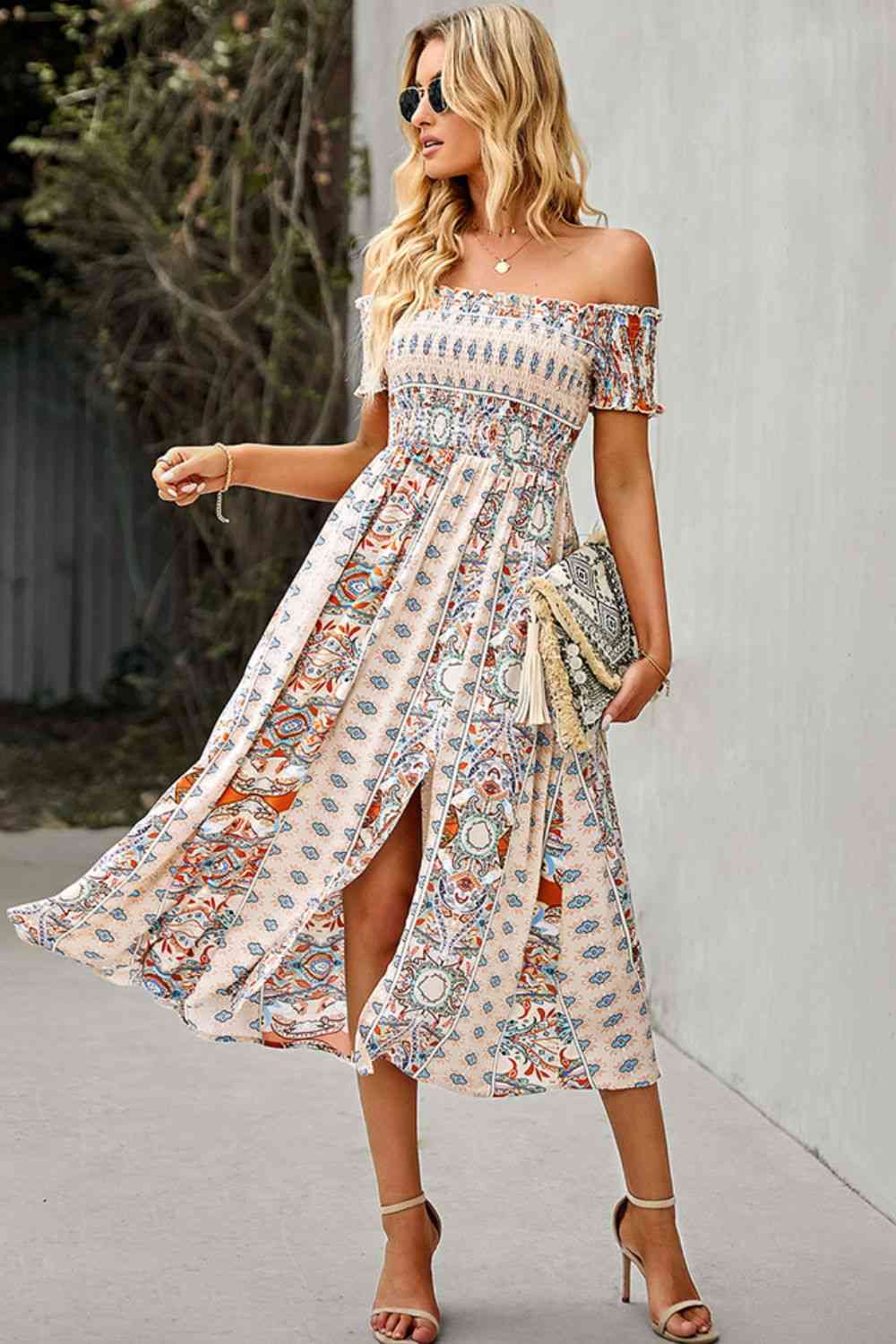 Sabrina Bohemian Off-Shoulder Dress