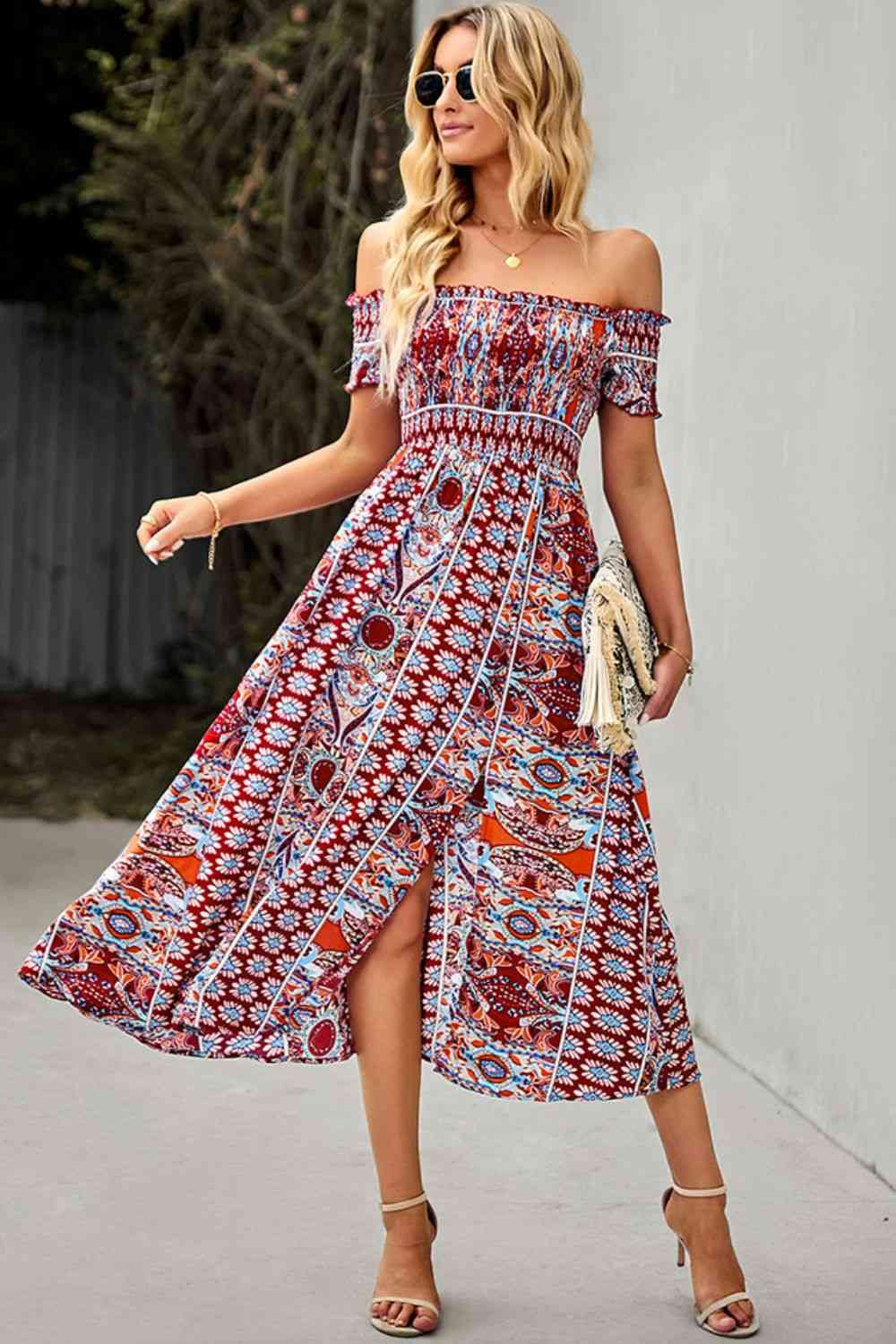 Sabrina Bohemian Off-Shoulder Dress