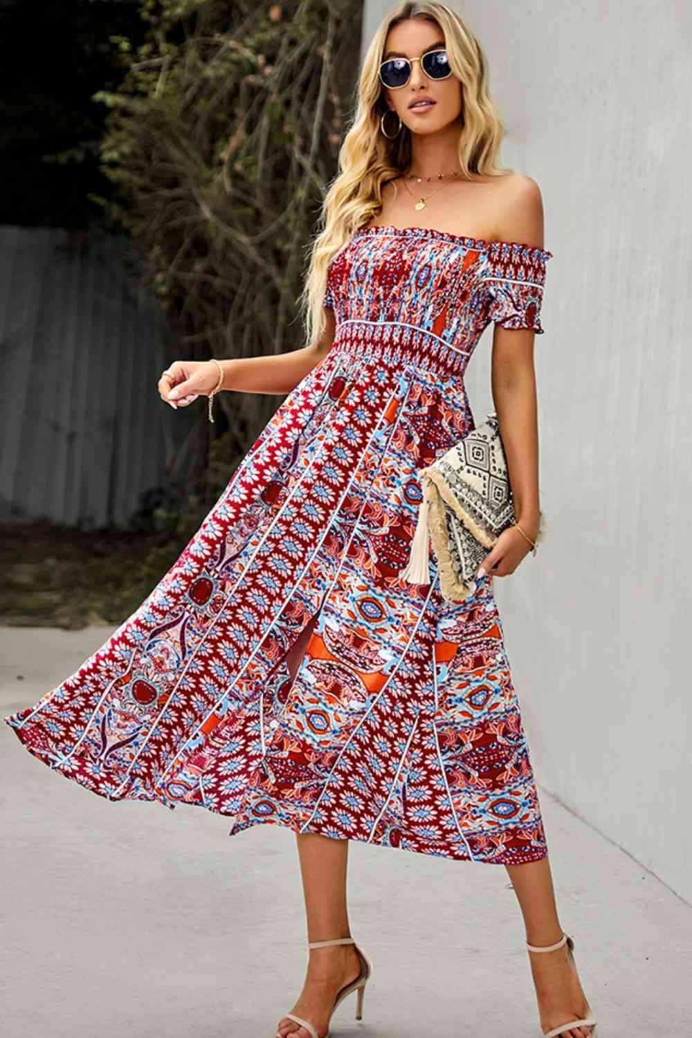 Sabrina Bohemian Off-Shoulder Dress