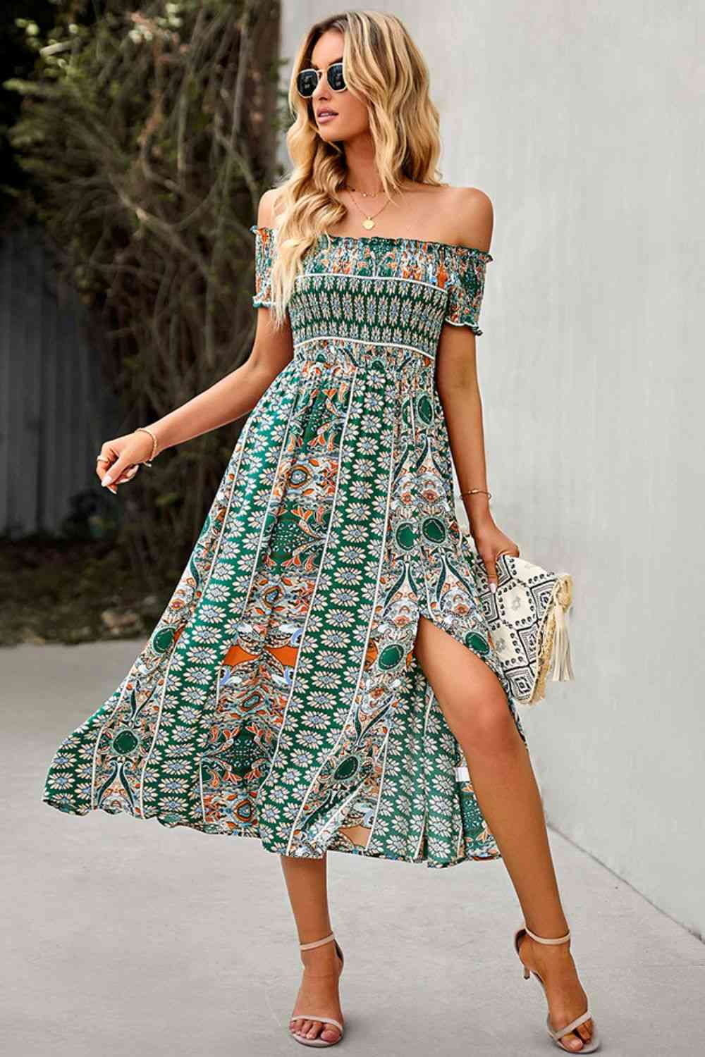 Sabrina Bohemian Off-Shoulder Dress