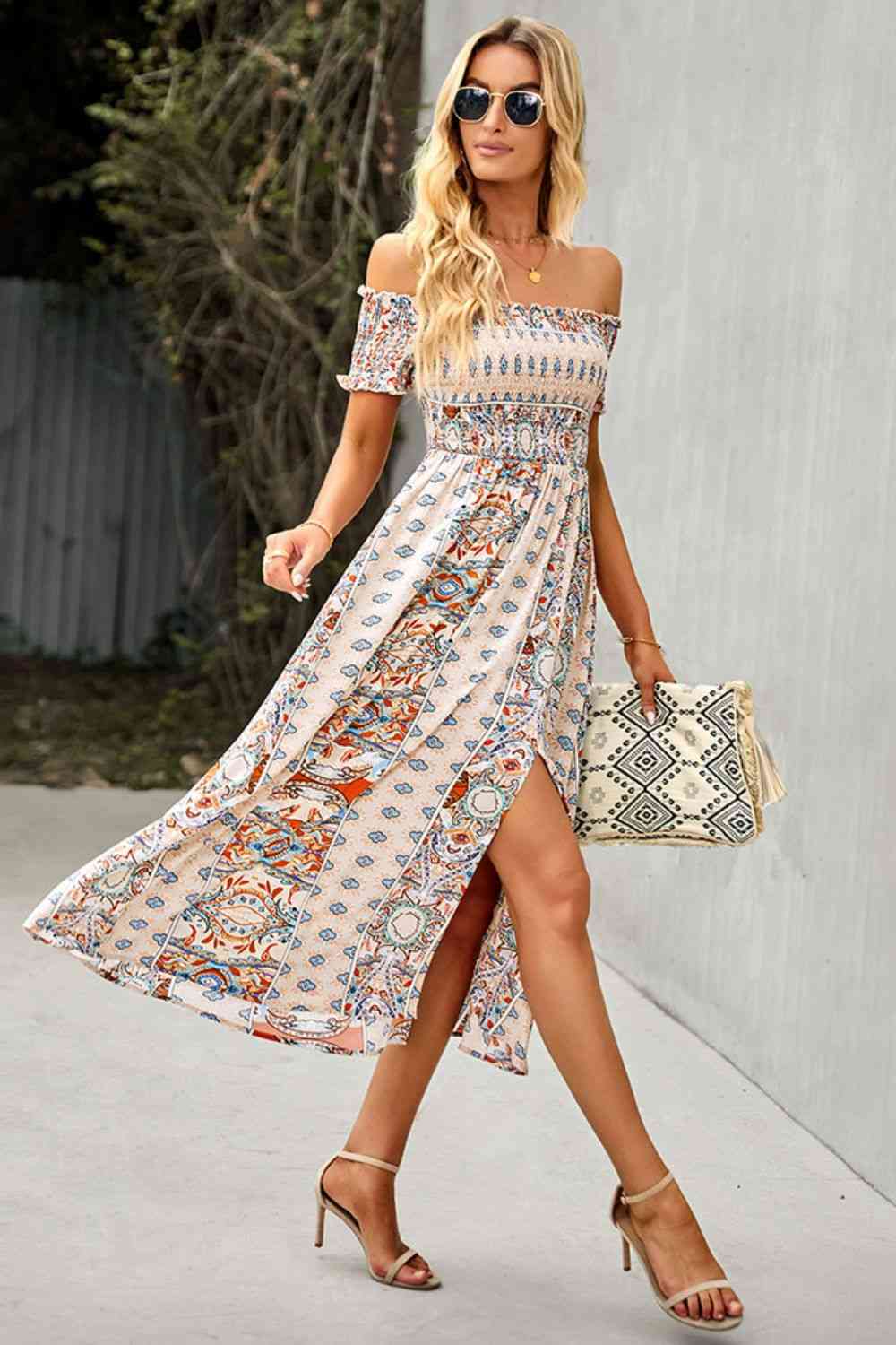Sabrina Bohemian Off-Shoulder Dress