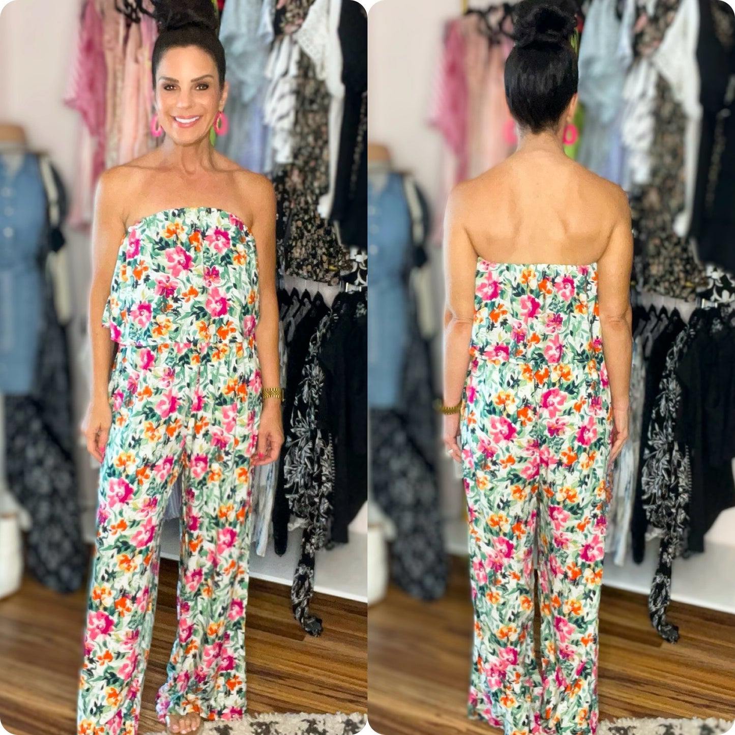 Life of the Party Floral Jumpsuit in Green