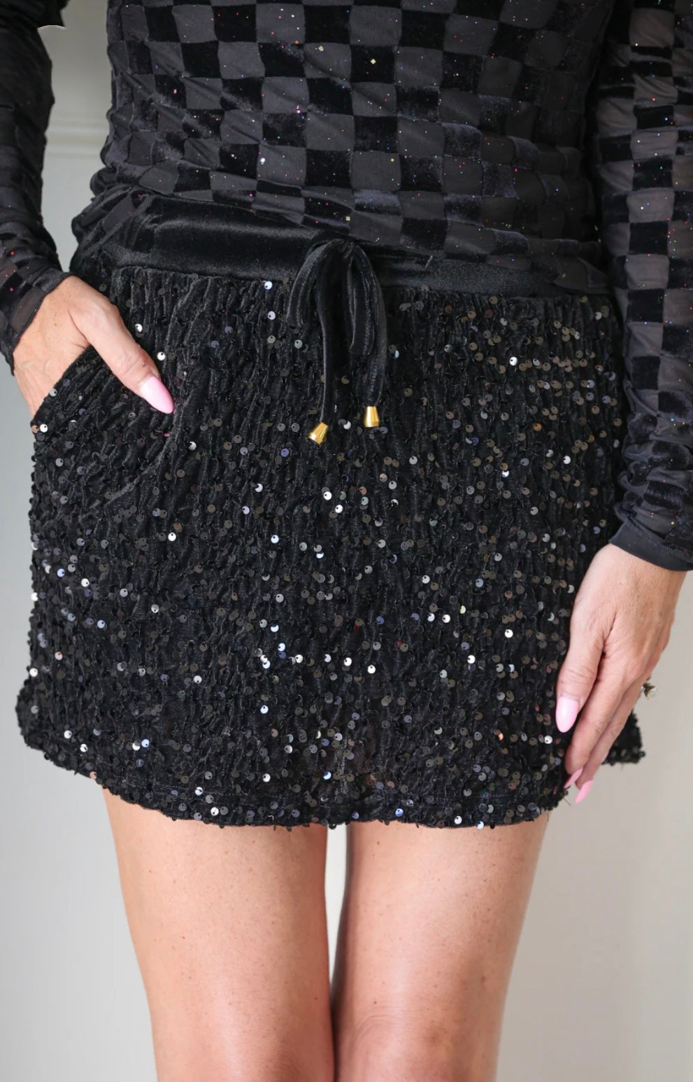Velvet Hour Sequin Skort