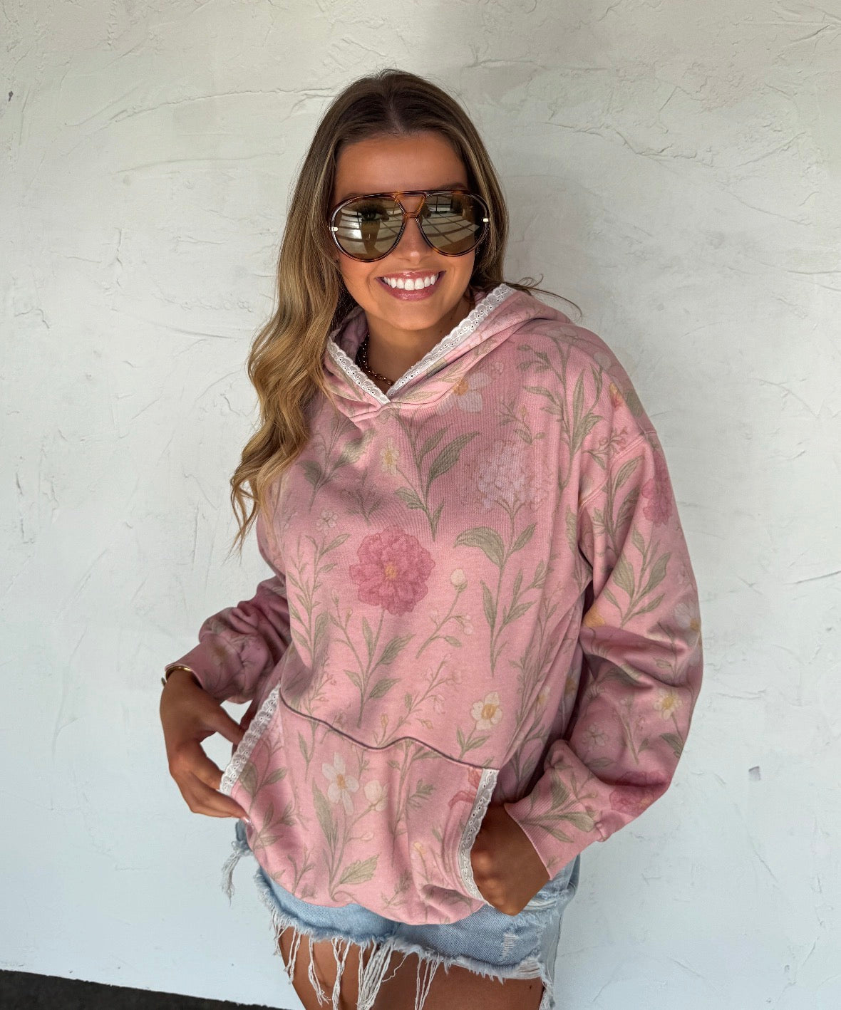 PREORDER - Lila Lace Hoodie Pullover - 2 colors