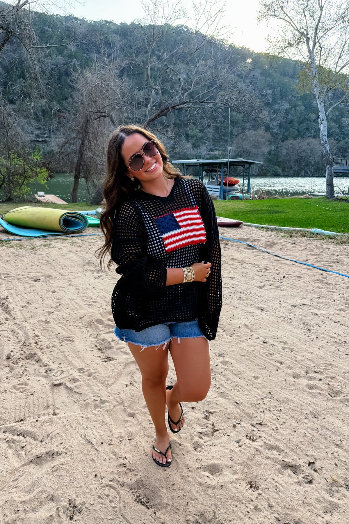 PREORDER - Freedom Flag Patch Pullover - 4 colors