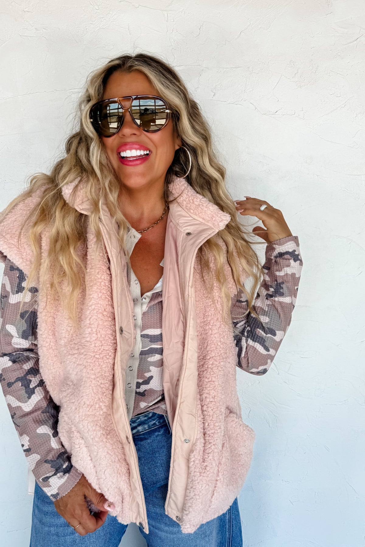 PREORDER - Kori Snap Button Waffle Top - 4 patterns