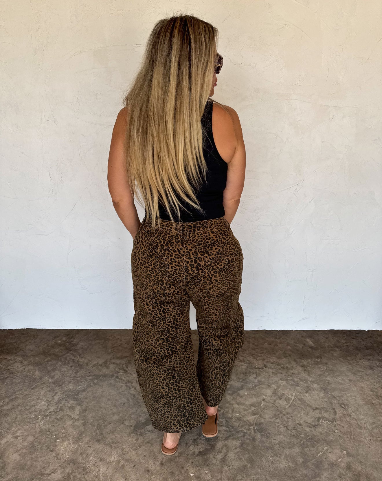 PREORDER - Bex Cheetah Barrel Jeans