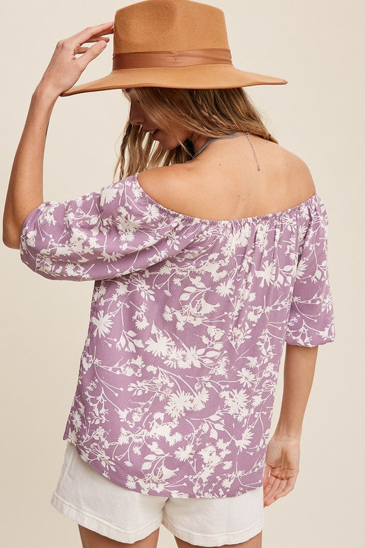 Brinley Square Neck Floral Top