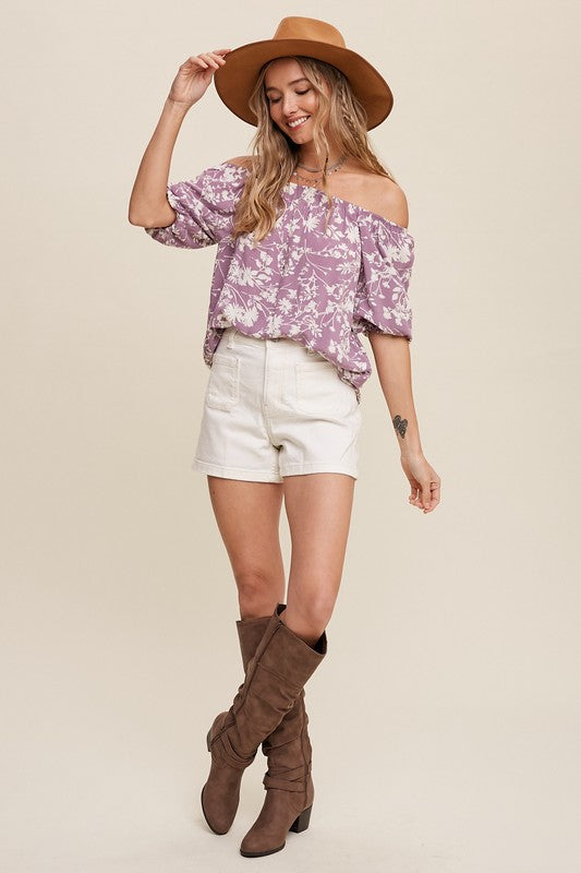 Brinley Square Neck Floral Top