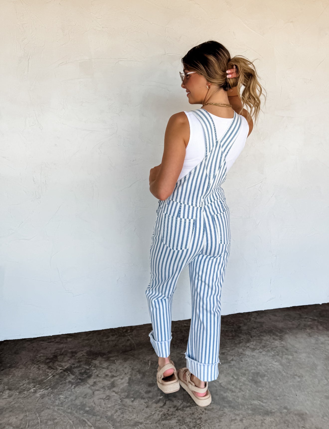 PREORDER - Dahlia Striped Overalls