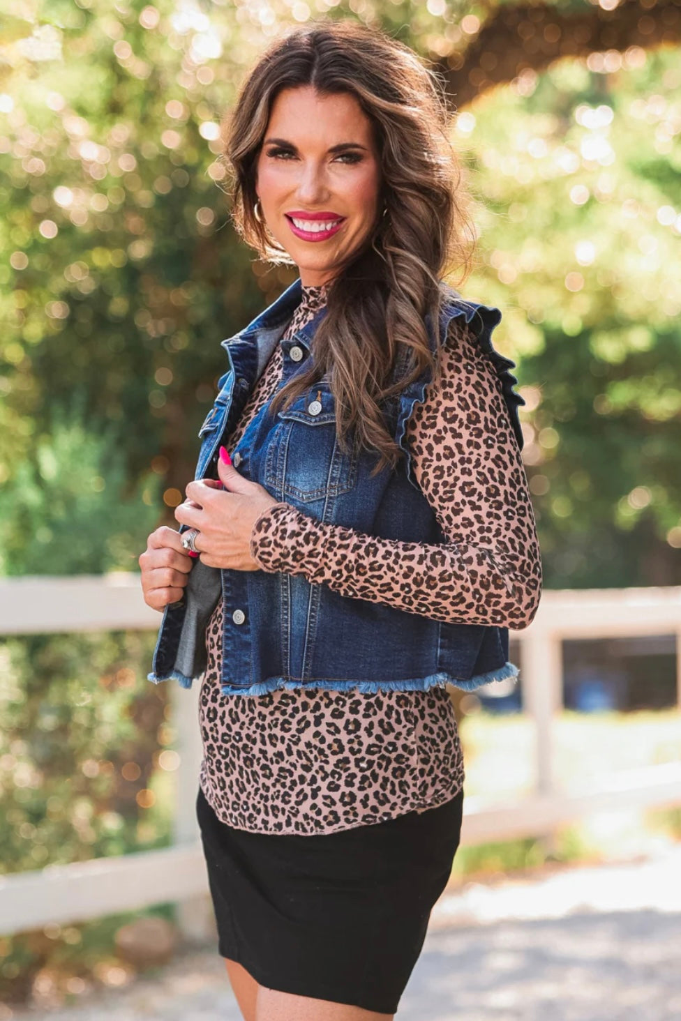 Jordan Ruffle Denim Vest