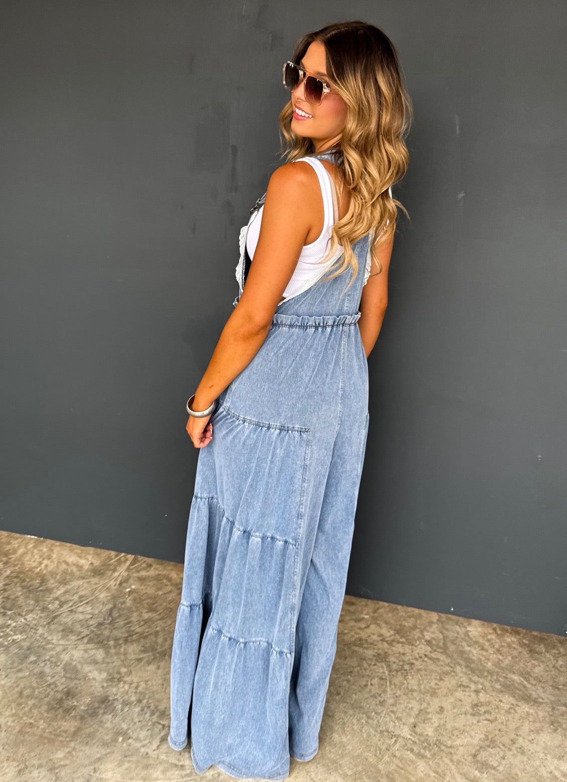 PREORDER - Boho & Lace Denim Overalls
