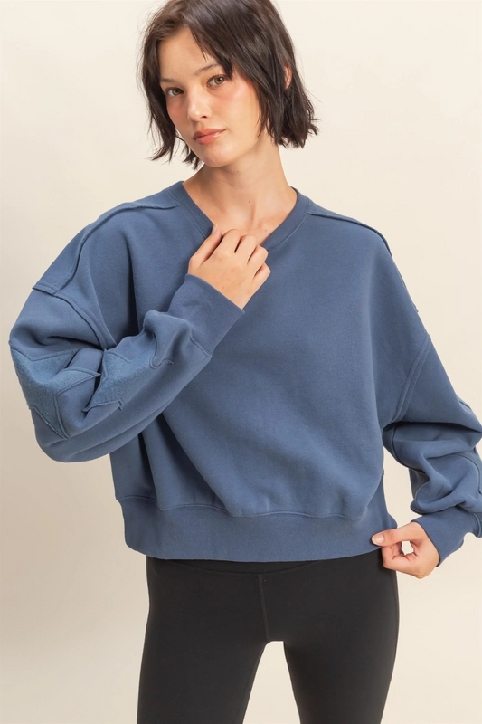 PREORDER - Star Patch Crewneck Sweatshirt - 2 colors
