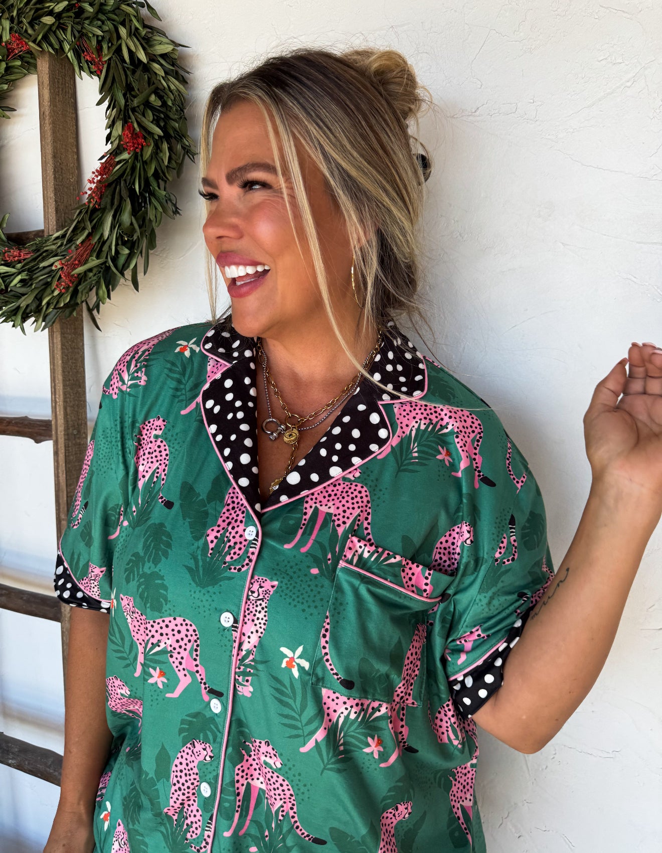 PREORDER - Leopard or Cheetah Star Luxe PJ Set