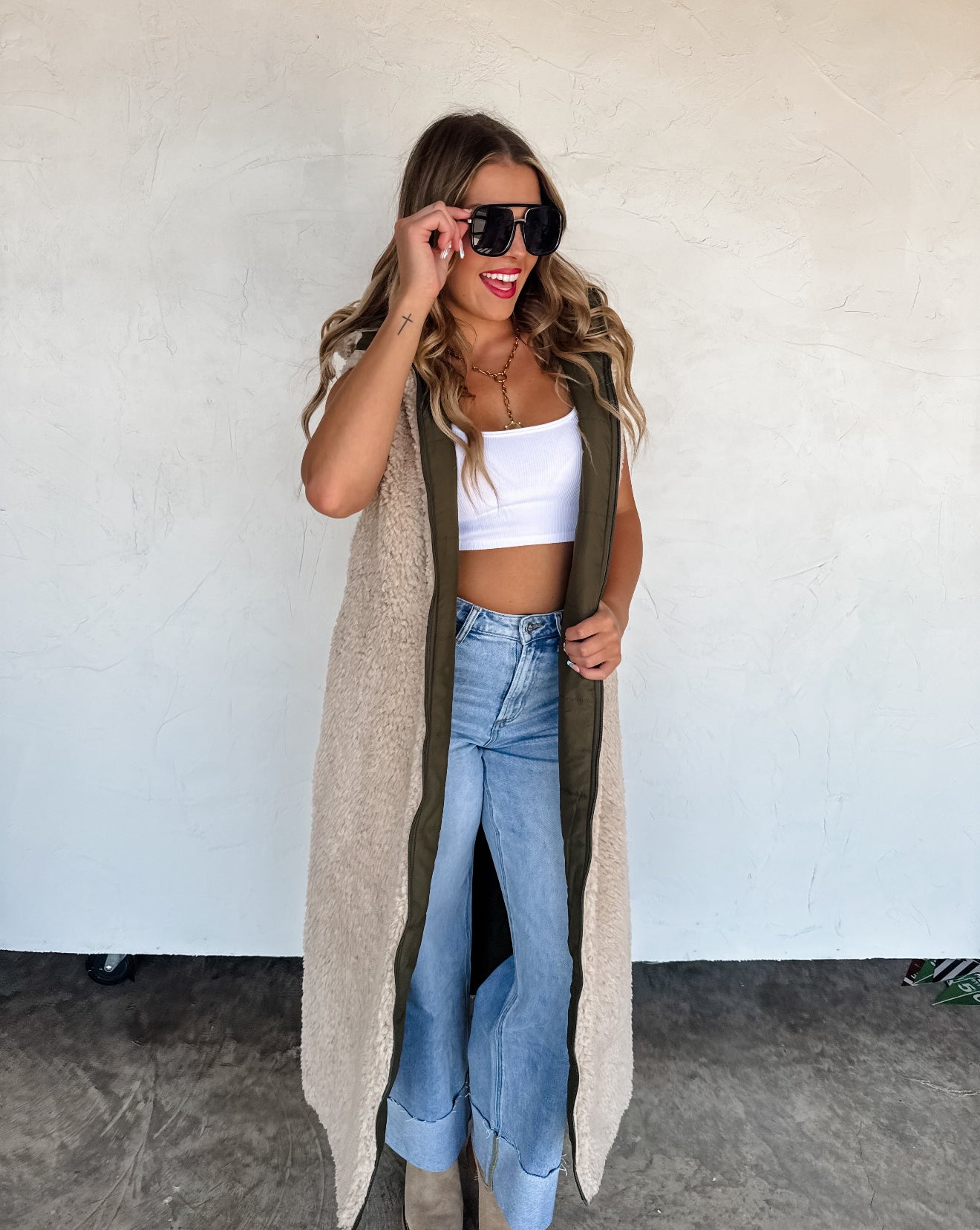 PREORDER - Reversible Sherpa Puffer Vest - 3 colors