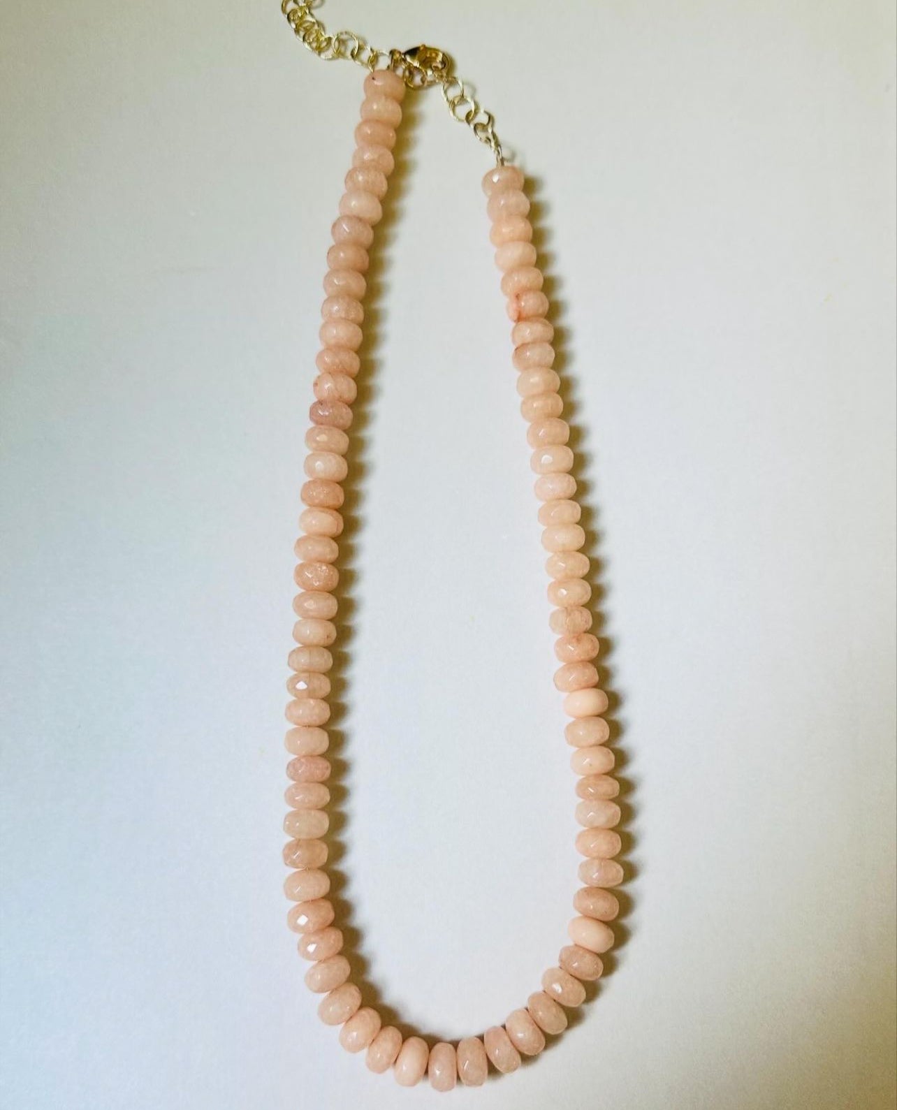 Soft Blush Pink Natural Stone Necklace