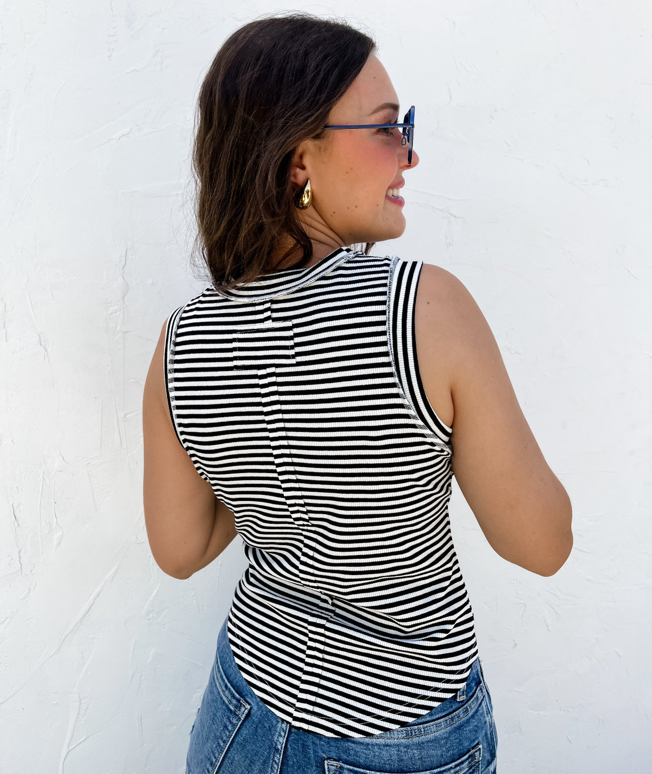 Bianca Basic Stripe Ribbed Tank - 5 colors