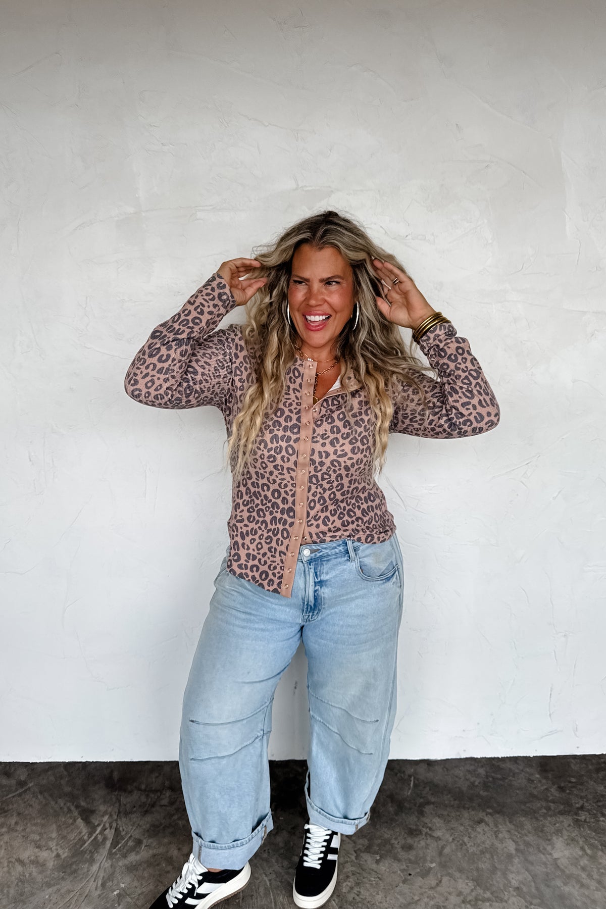 PREORDER - Kori Snap Button Waffle Top - 4 patterns