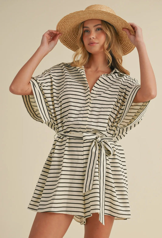 PREORDER - The Coastline Striped Romper