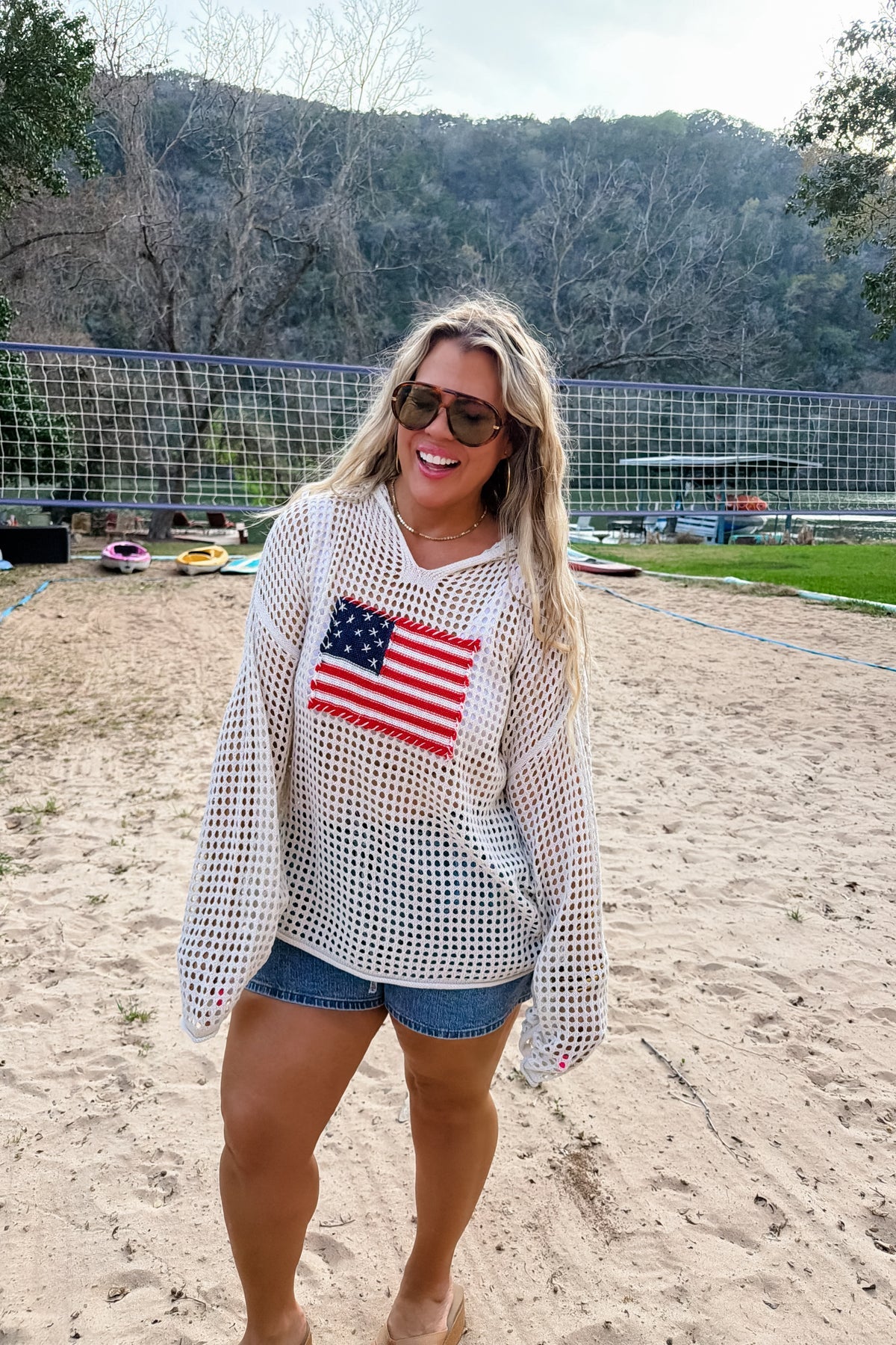PREORDER - Freedom Flag Patch Pullover - 4 colors