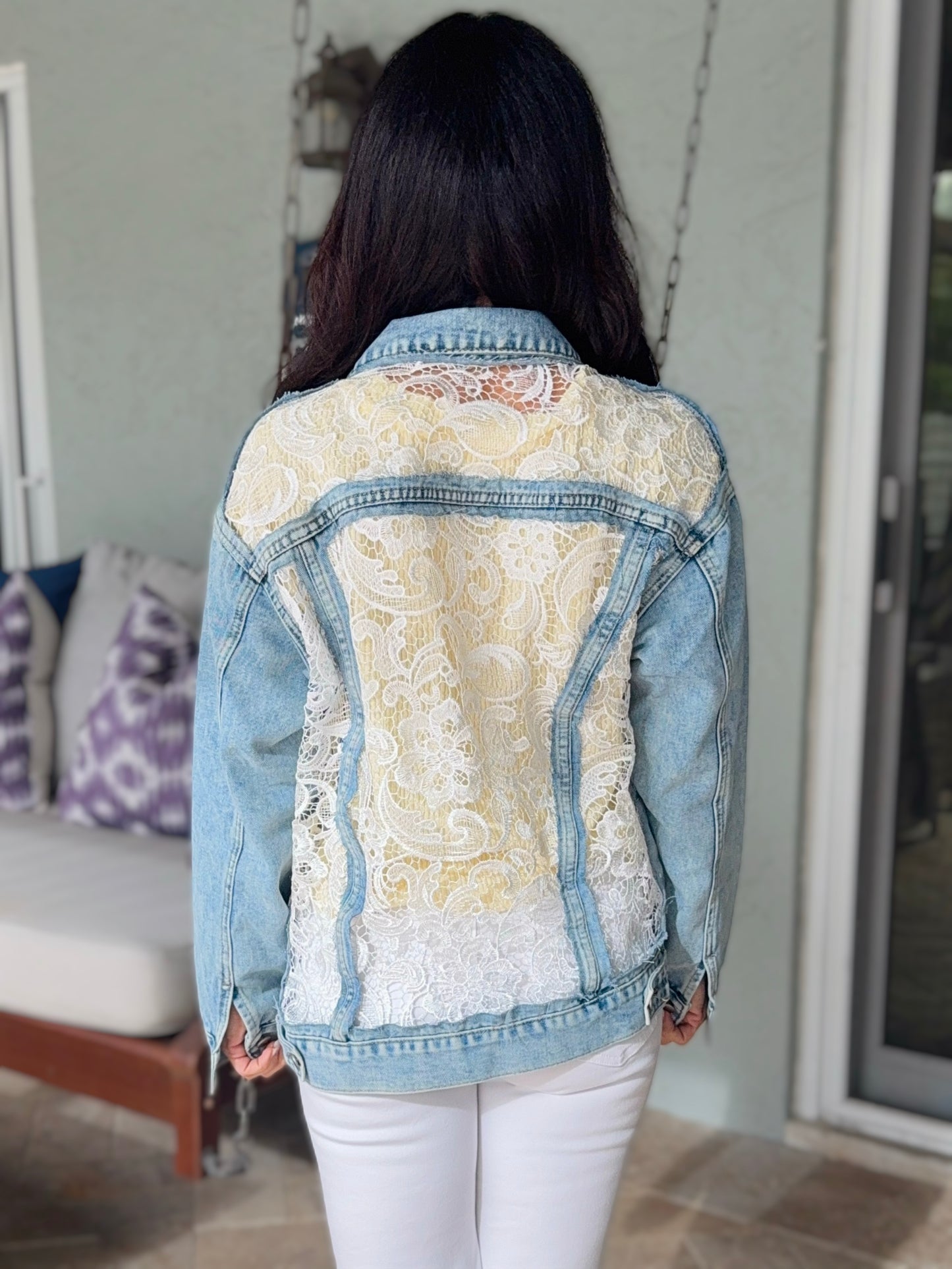 Melrose Lace Denim Jacket