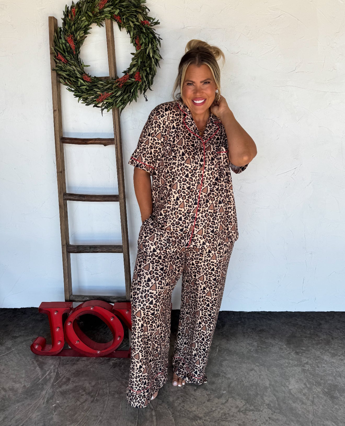 PREORDER - Leopard or Cheetah Star Luxe PJ Set