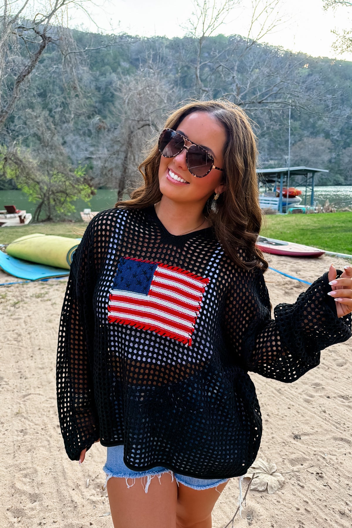 PREORDER - Freedom Flag Patch Pullover - 4 colors