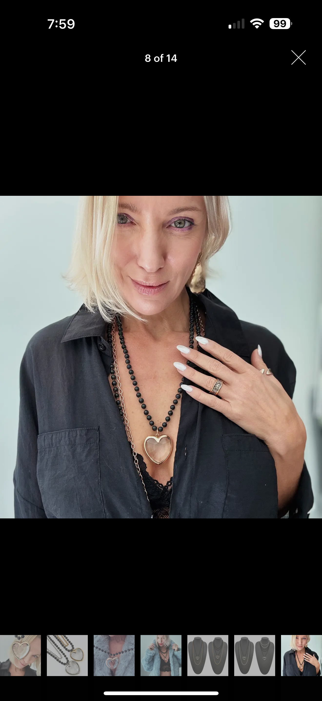 Crystal Hearts | Long Chain Fusion - 2 colors