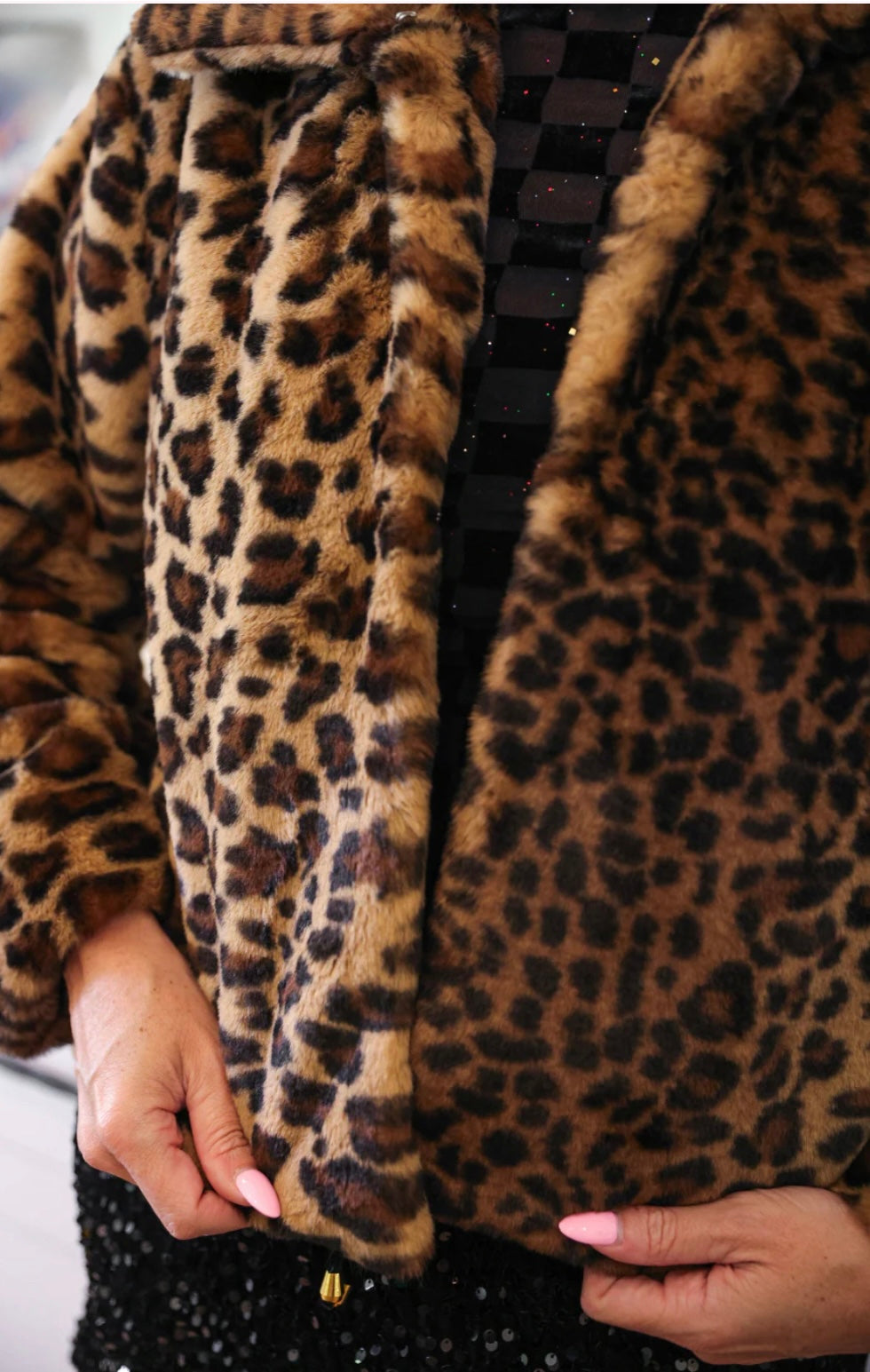 After Midnight Faux Fur Leopard Jacket