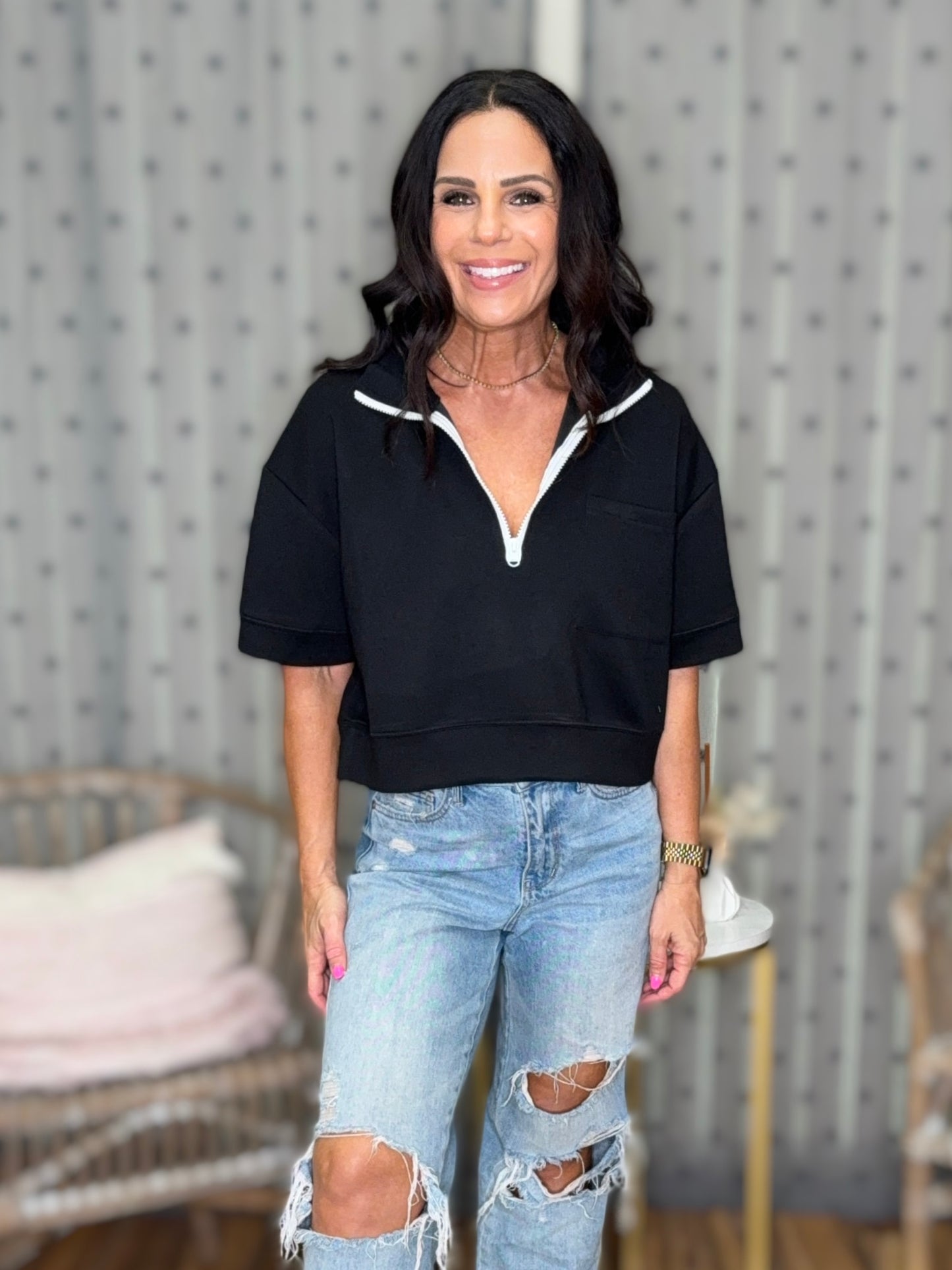 Zip Me Up Sporty Top - 2 colors