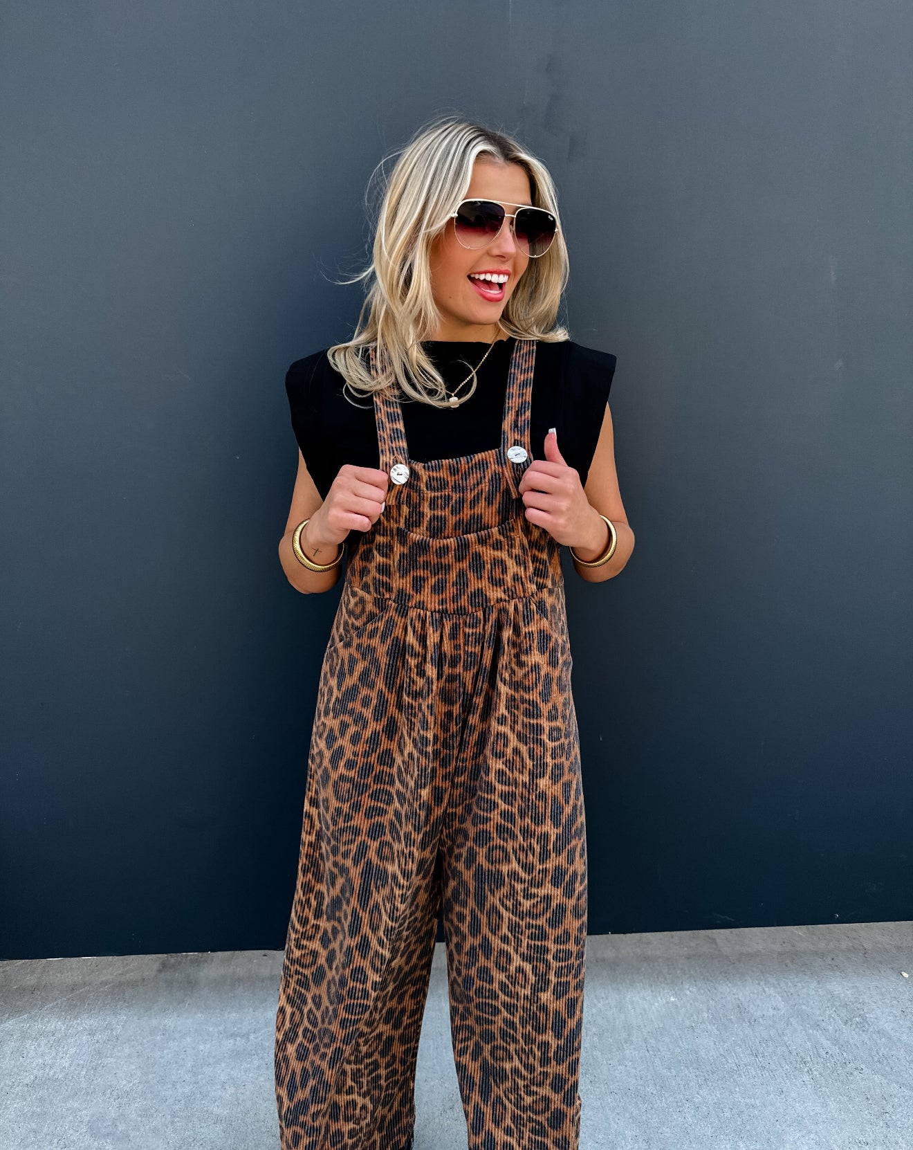 PREORDER - Karli Cheetah Boho Overalls
