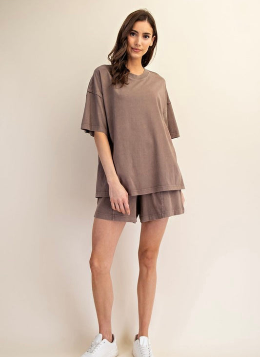 PREORDER - Sunday Morning Tee in Mocha