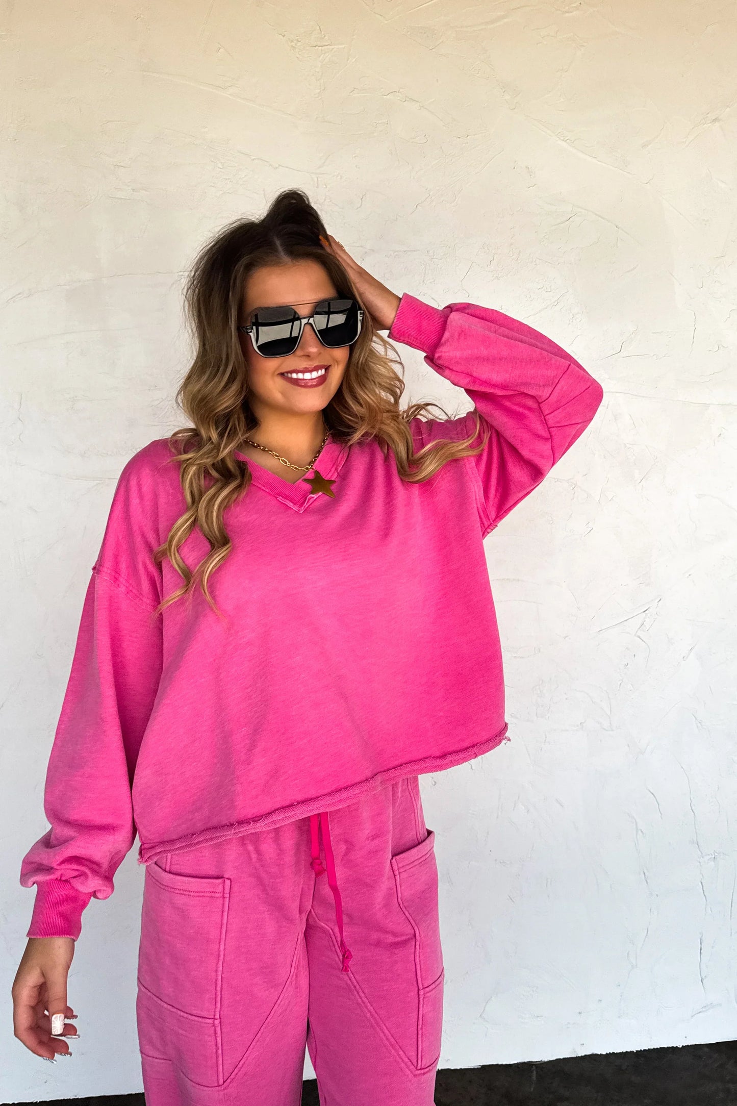 PREORDER - Faded Feels V-Neck Pullover - 5 colors