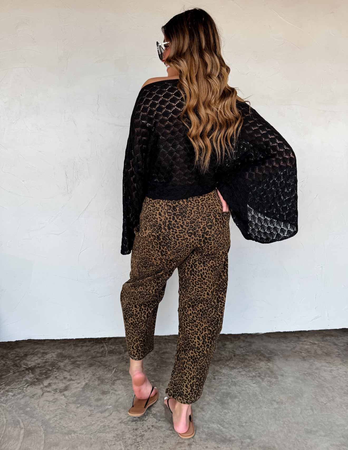 PREORDER - Bex Cheetah Barrel Jeans